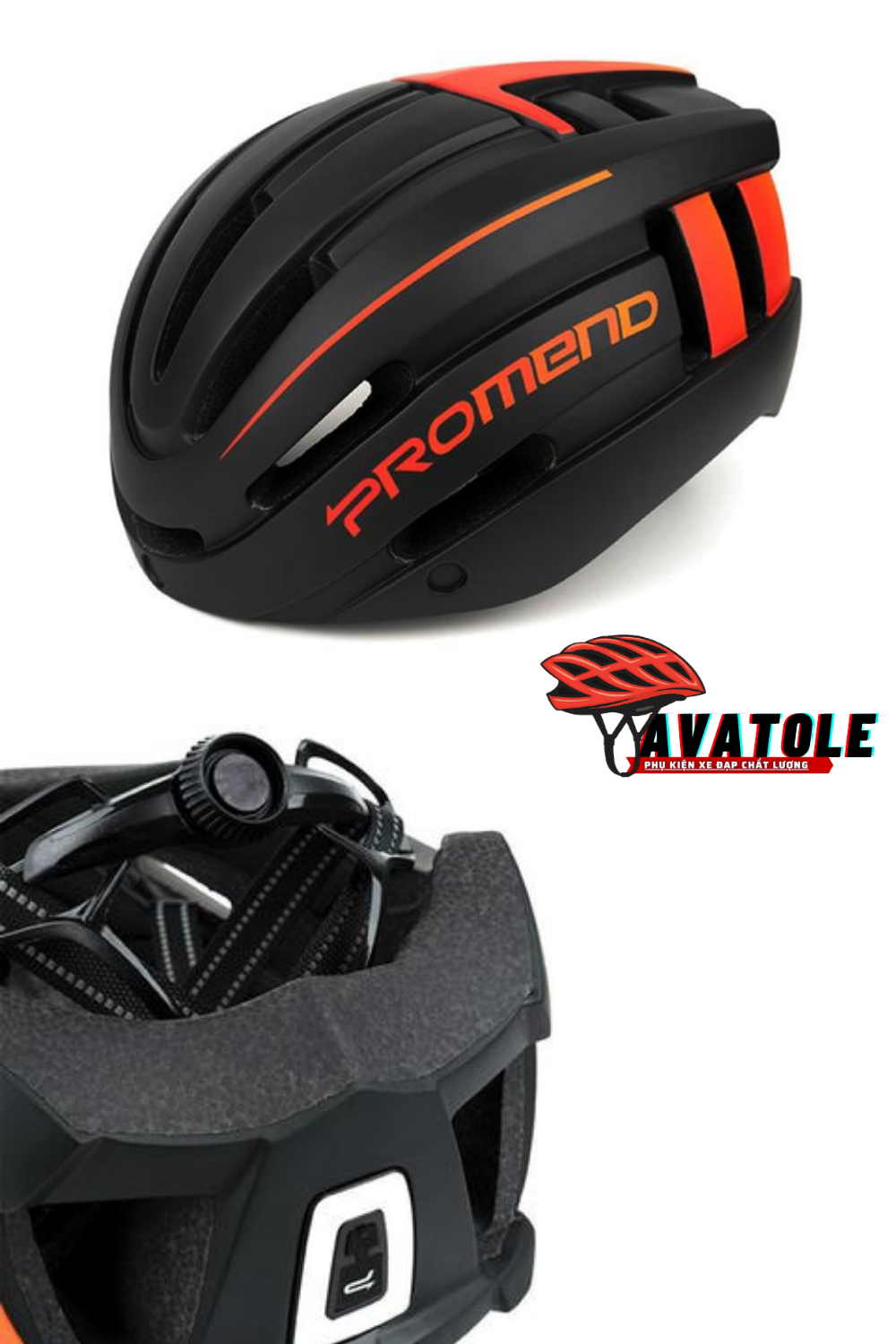 Chi tiết nón Promend co kính và đèn sau