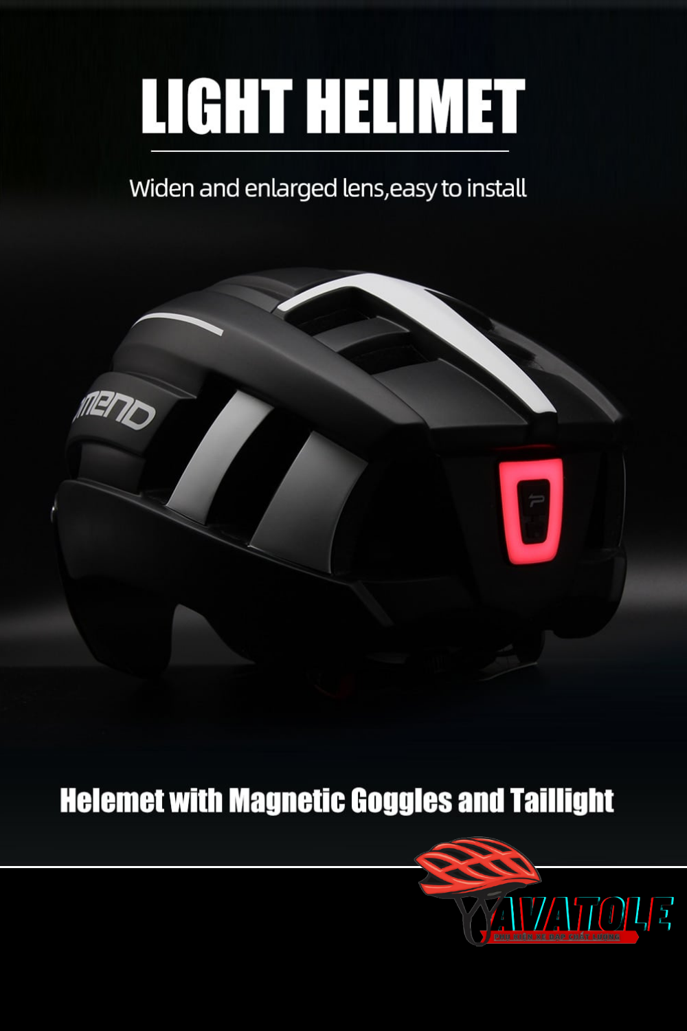 Chi tiết nón Promend co kính và đèn sau