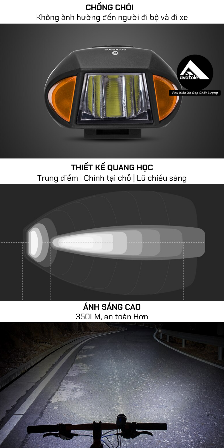 Đèn Còi Xe Đạp RockBros Đèn Còi Xe Đạp RockBros