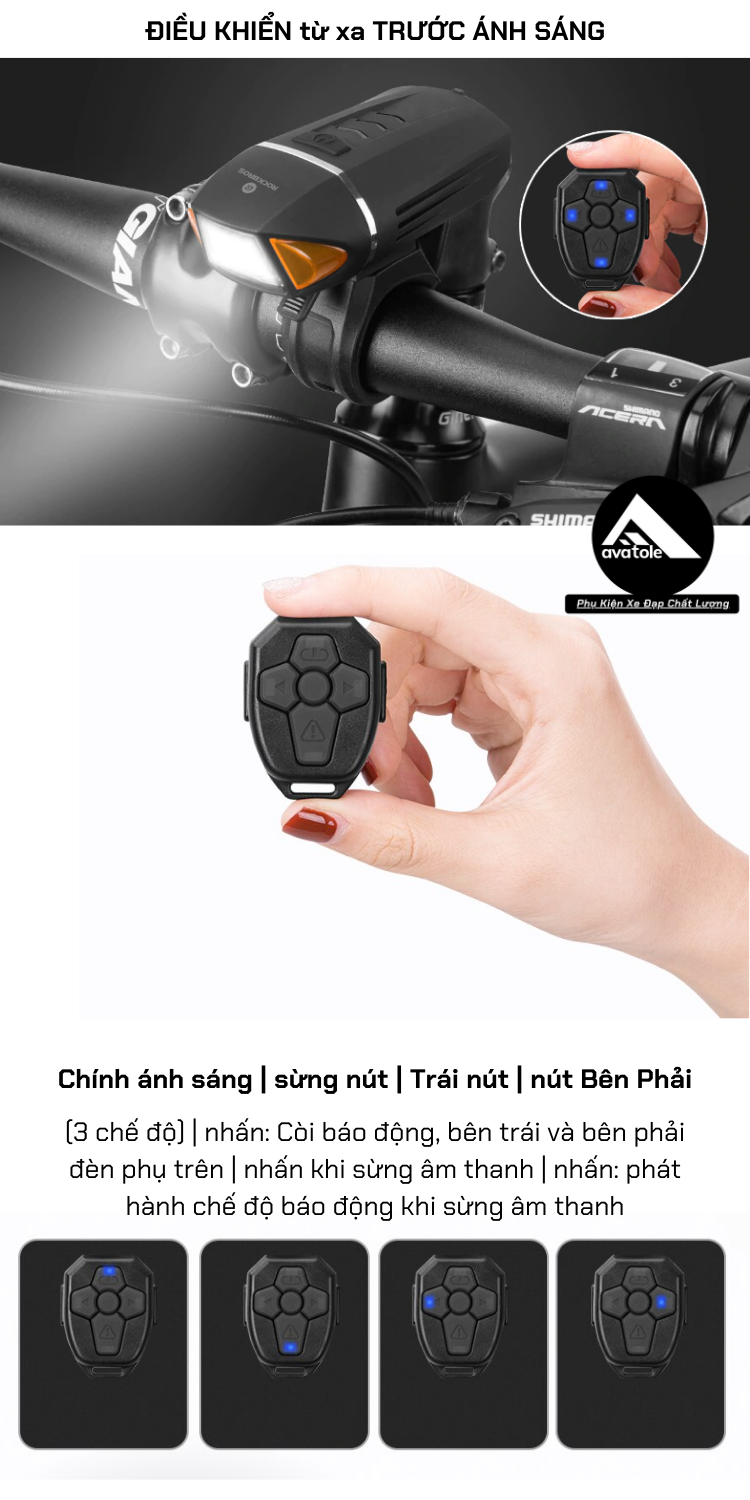 Đèn Còi Xe Đạp RockBros Đèn Còi Xe Đạp RockBros