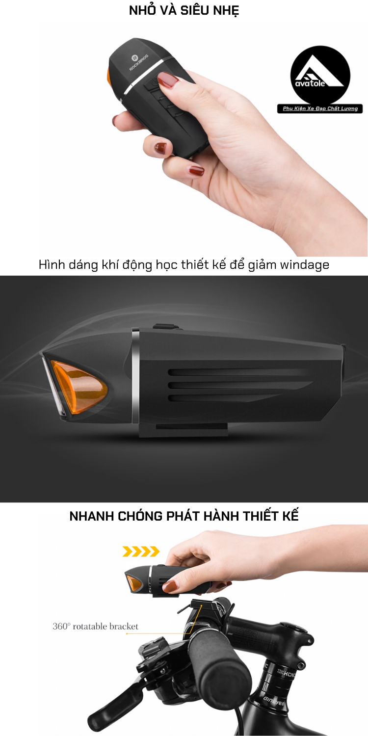 Đèn Còi Xe Đạp RockBros Đèn Còi Xe Đạp RockBros