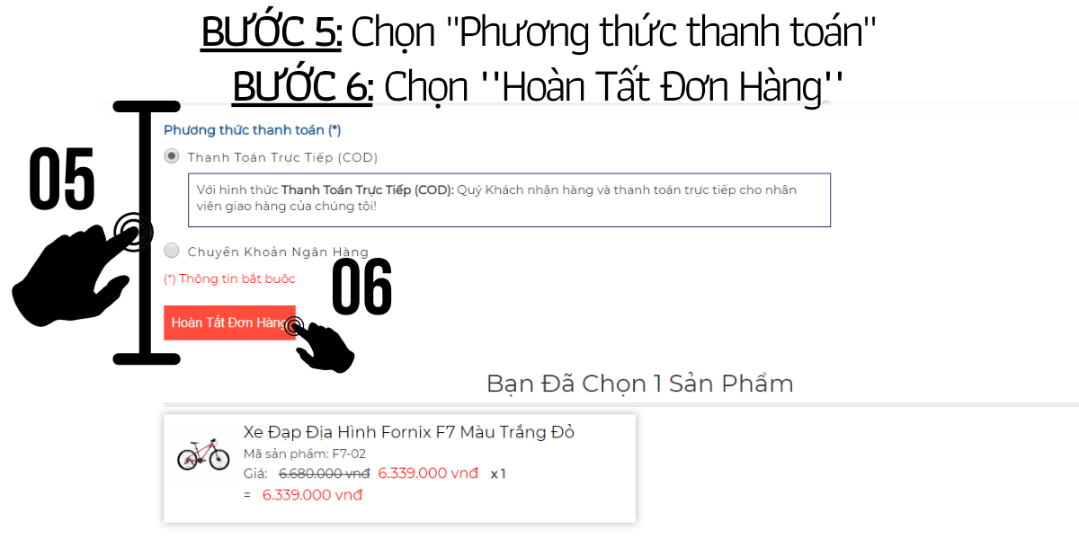 Hướng dẫn đặt hàng đơn giản