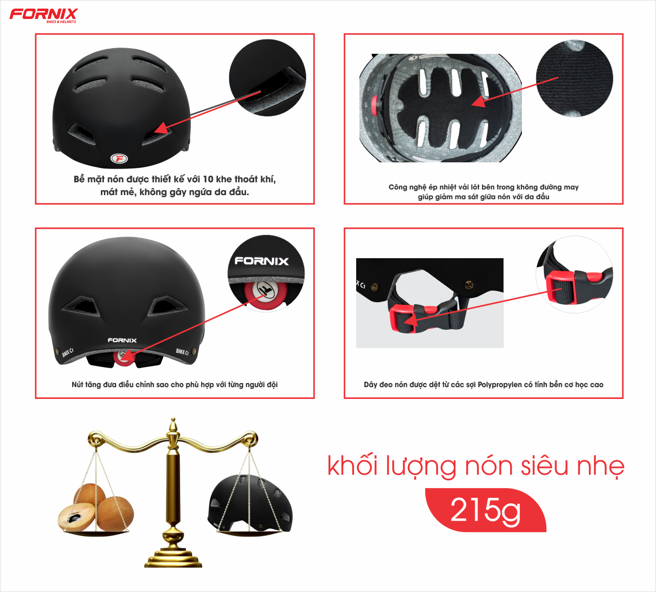 Nón Bảo Hiểm Fornix BMX A02NC1L