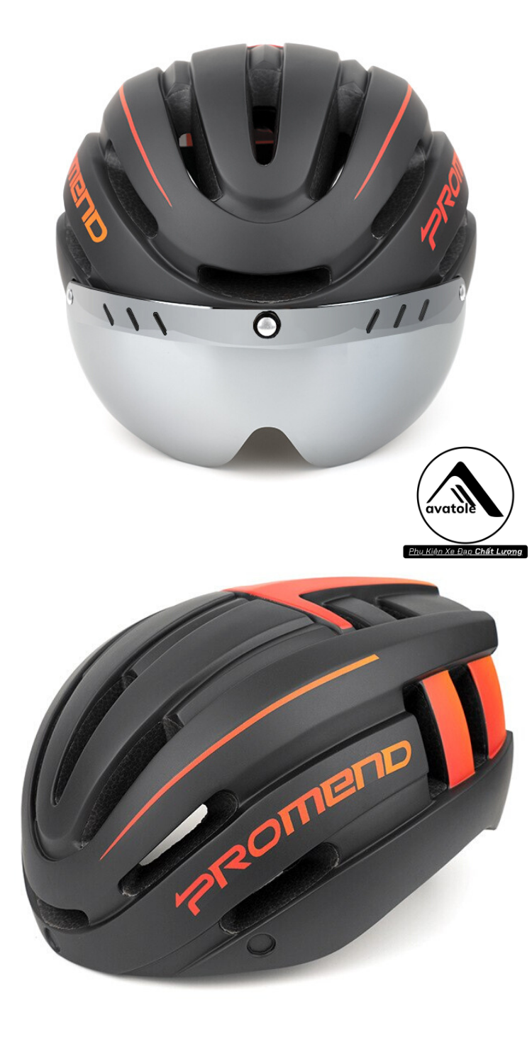 Nón Bảo Hiểm Thể Thao Promend Kính Và Đèn
