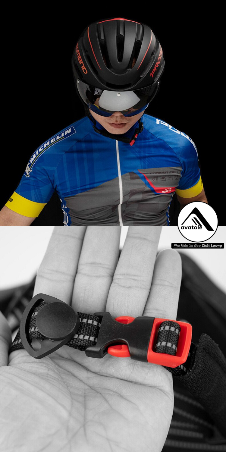 Nón Bảo Hiểm Thể Thao Promend Kính Và Đèn