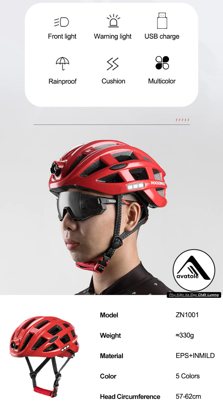 Nón Bảo Hiểm Thể Thao RockBros Light