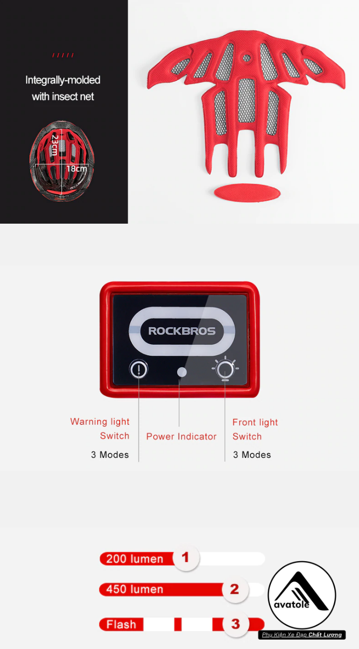 Nón Bảo Hiểm Thể Thao RockBros Light