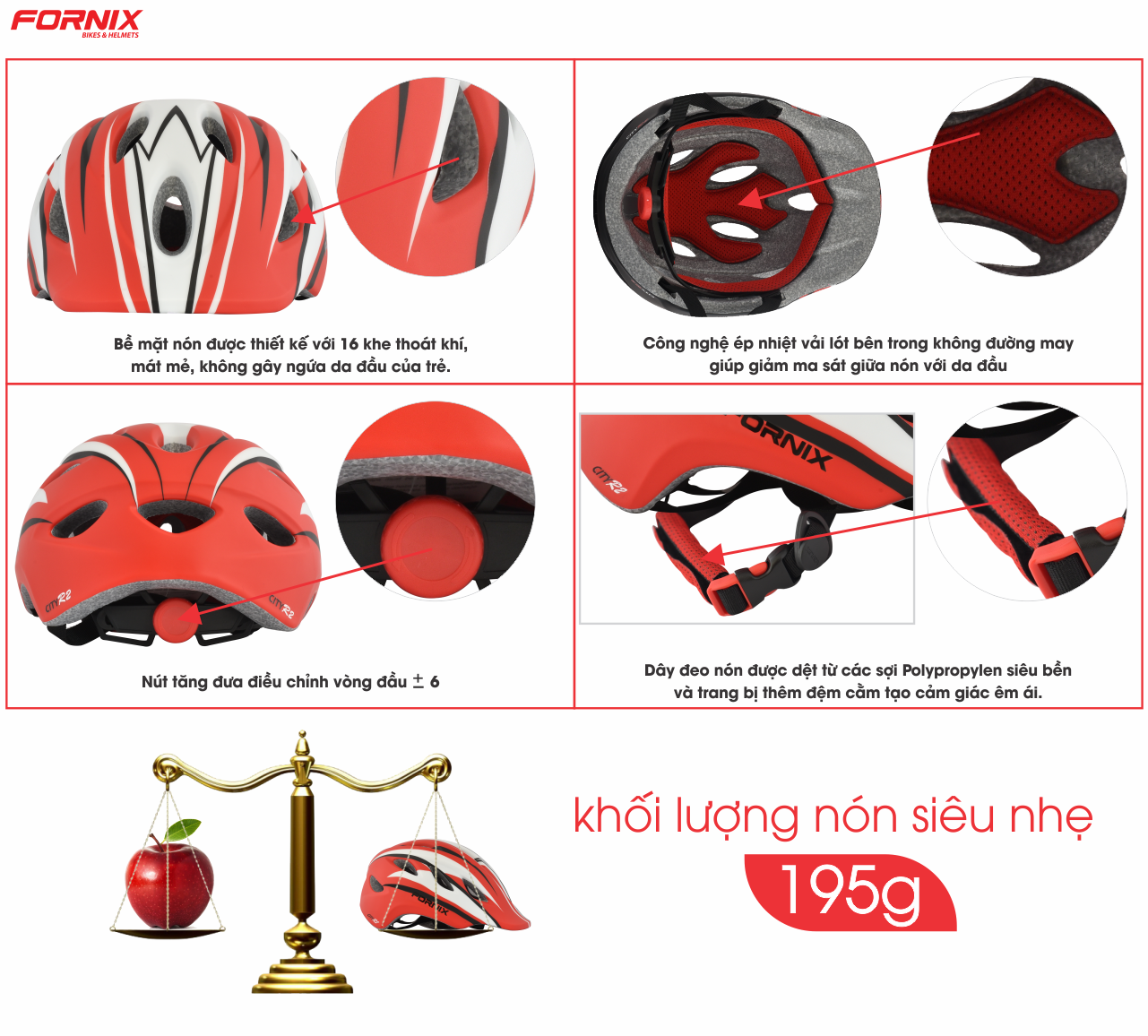 Nón Bảo Hiểm Trẻ Em Fornix A02NM28 Nón Bảo Hiểm Trẻ Em Fornix A02NM28