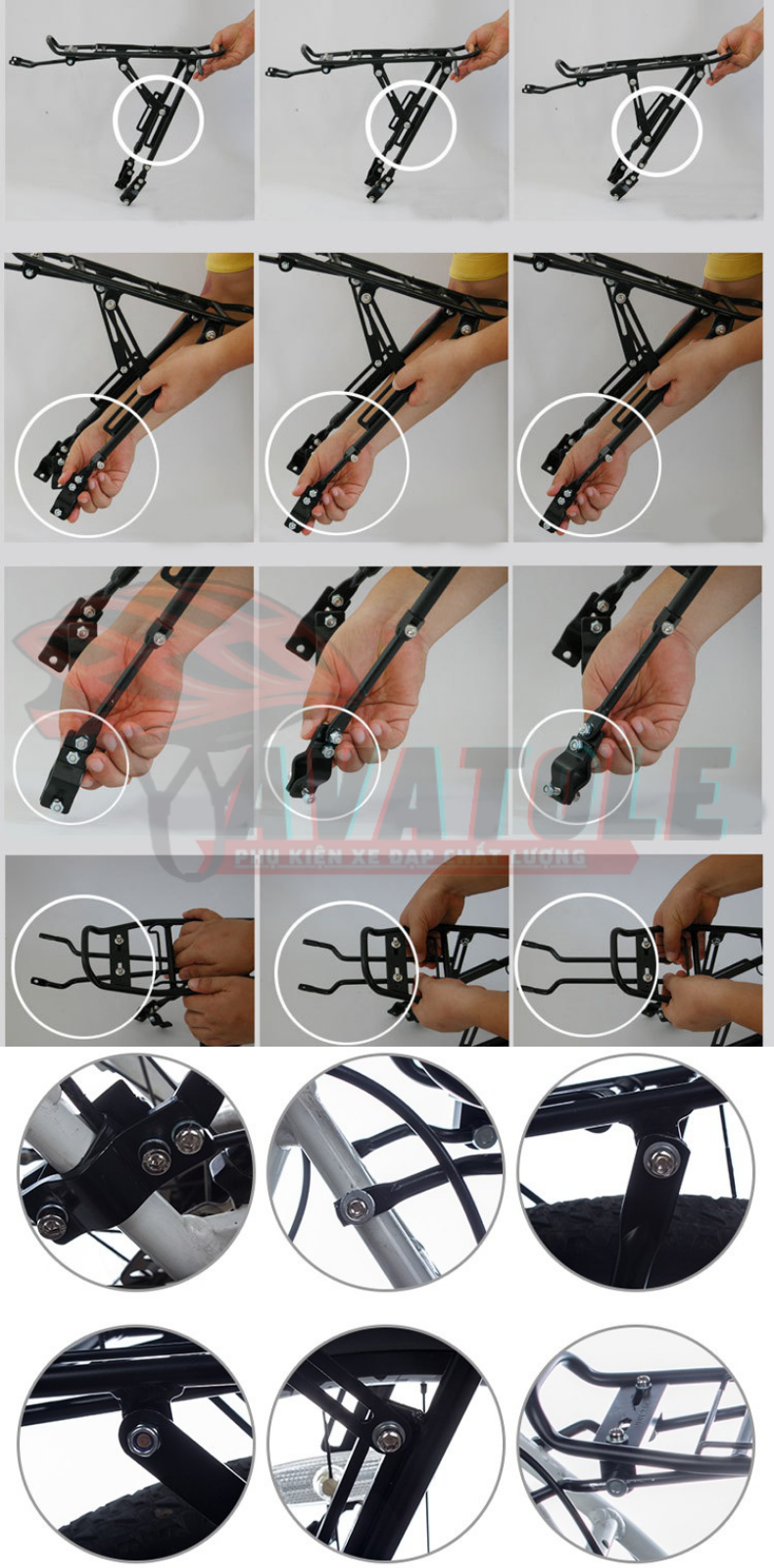 BAGA SAU GẮN SƯỜN XE ĐẠP