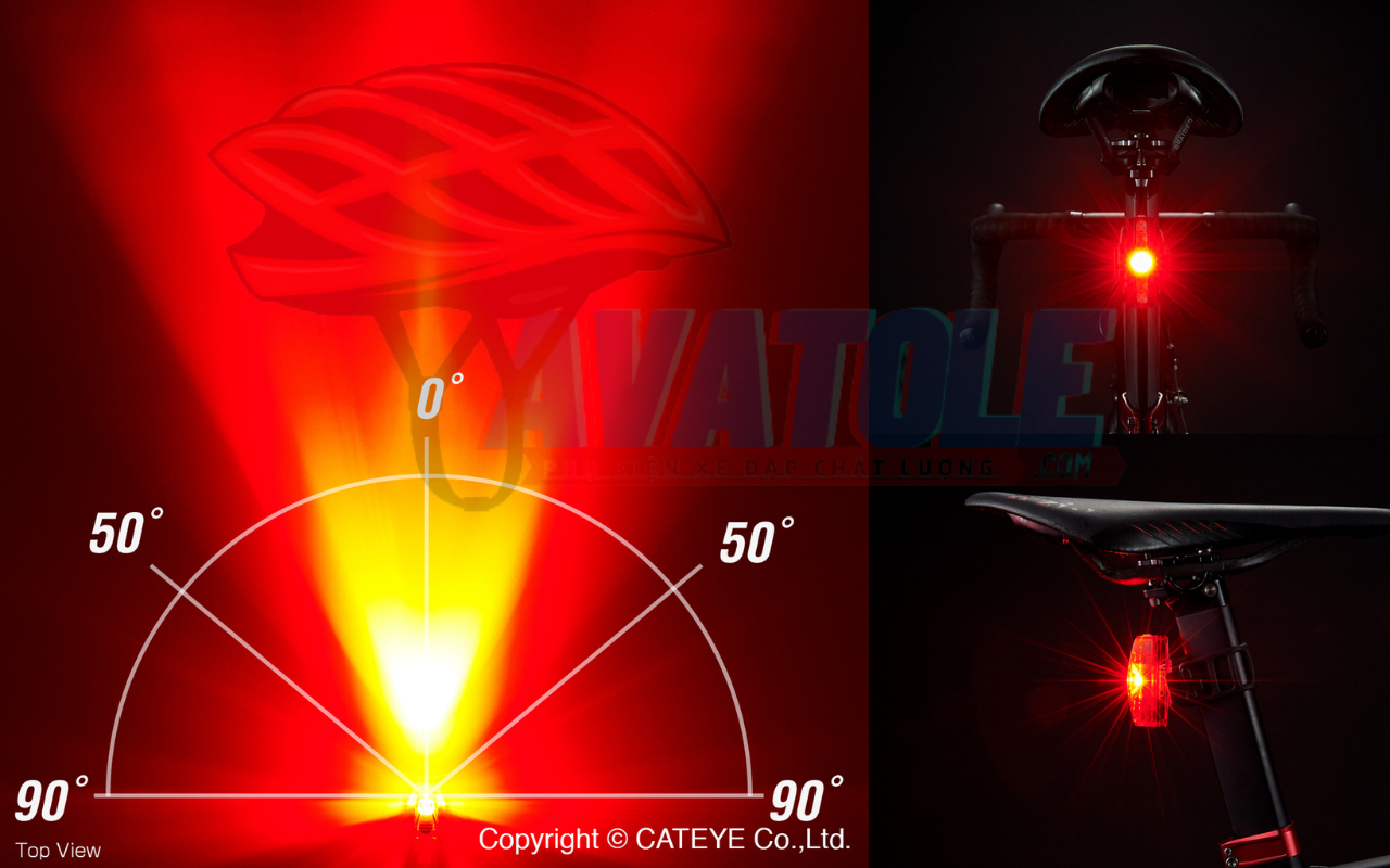 Đèn hậu xe đạp Cateye Viz 150