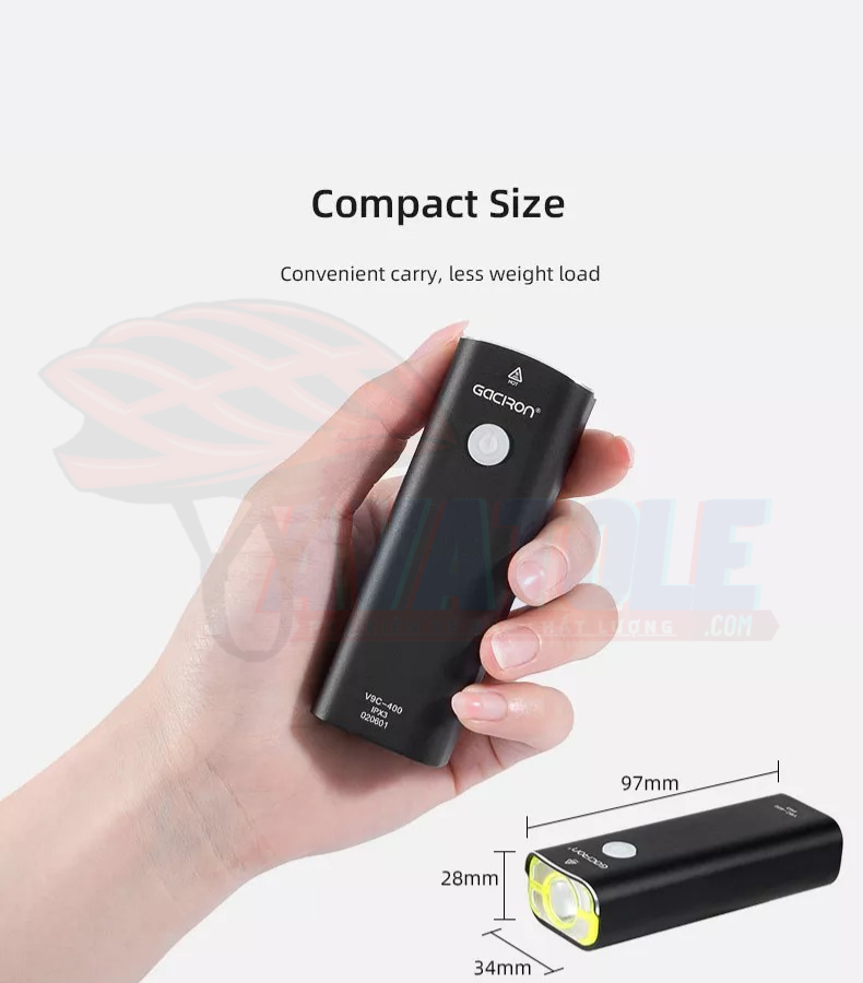 Đèn trước xe đạp Gaciron V9CP - 400 Đèn trước xe đạp Gaciron V9CP - 400