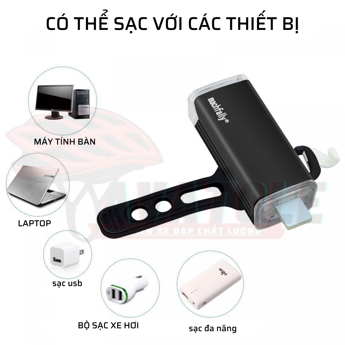 Đèn trước xe đạp Machfally Đèn trước xe đạp Machfally