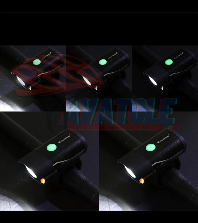 Đèn trước xe đạp West Biking L2 350 Lumen