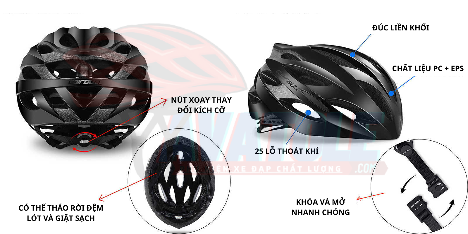 Mũ bảo hiểm thể thao Cairbull Unisex Mũ bảo hiểm thể thao Cairbull Unisex