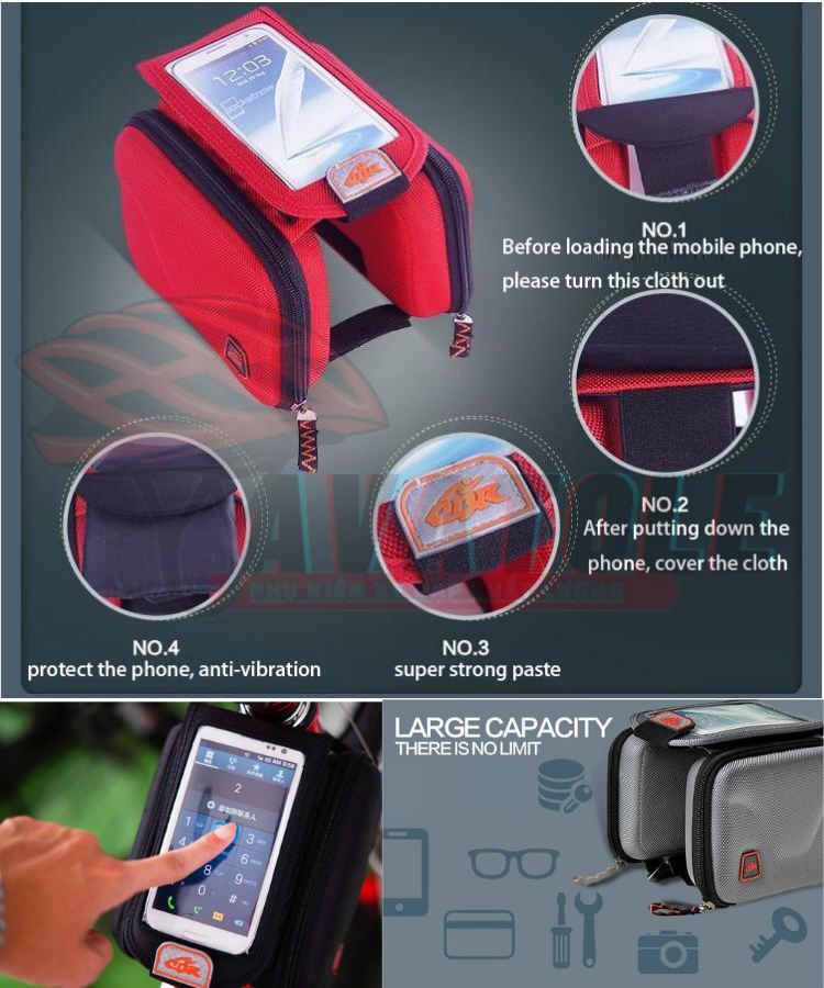 Túi xe đạp CBR bắt sườn