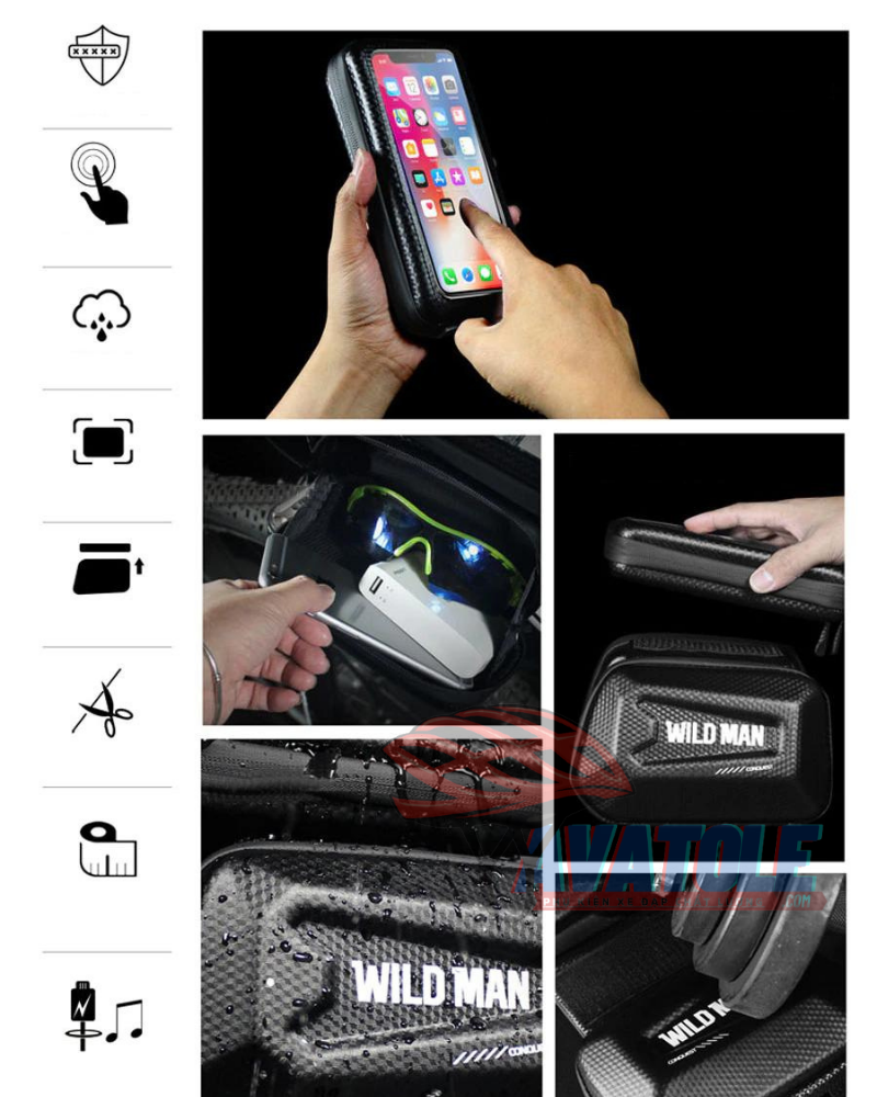 Túi treo sườn xe đạp Wild Man E6S Túi treo sườn xe đạp Wild Man E6S
