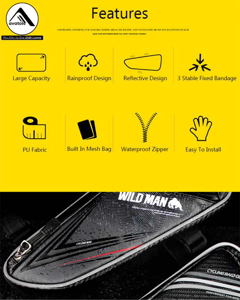 Túi Sườn Xe Đạp WildMan TS-03