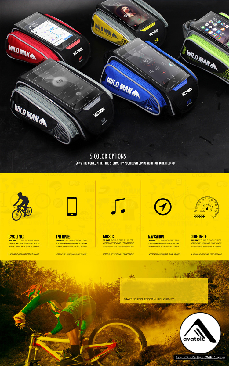 Túi Sườn Xe Đạp Wild Man H3 Túi Sườn Xe Đạp Wild Man H3