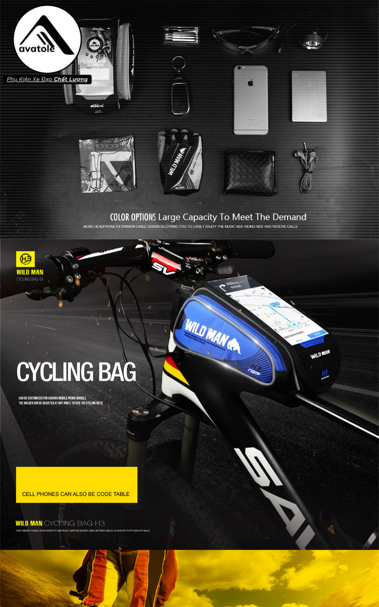 Túi Sườn Xe Đạp Wild Man H3 Túi Sườn Xe Đạp Wild Man H3