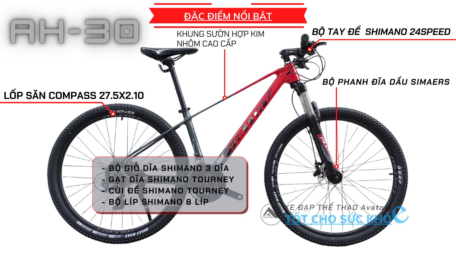 ĐẶC ĐIỂM NỔI BẬT ALCOTT AH-30 ĐẶC ĐIỂM NỔI BẬT ALCOTT AH-30