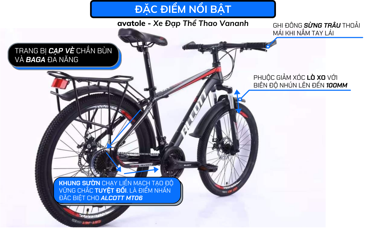 ĐẶC ĐIỂM NỔI BẬT ALCOTT MT06