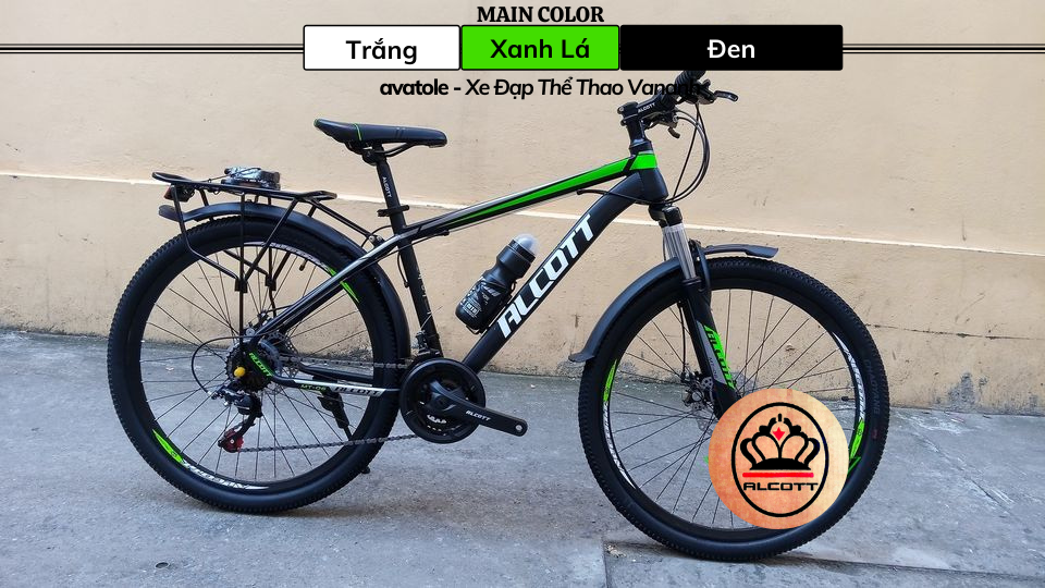 Alcott MT06 màu trắng xanh lá đen