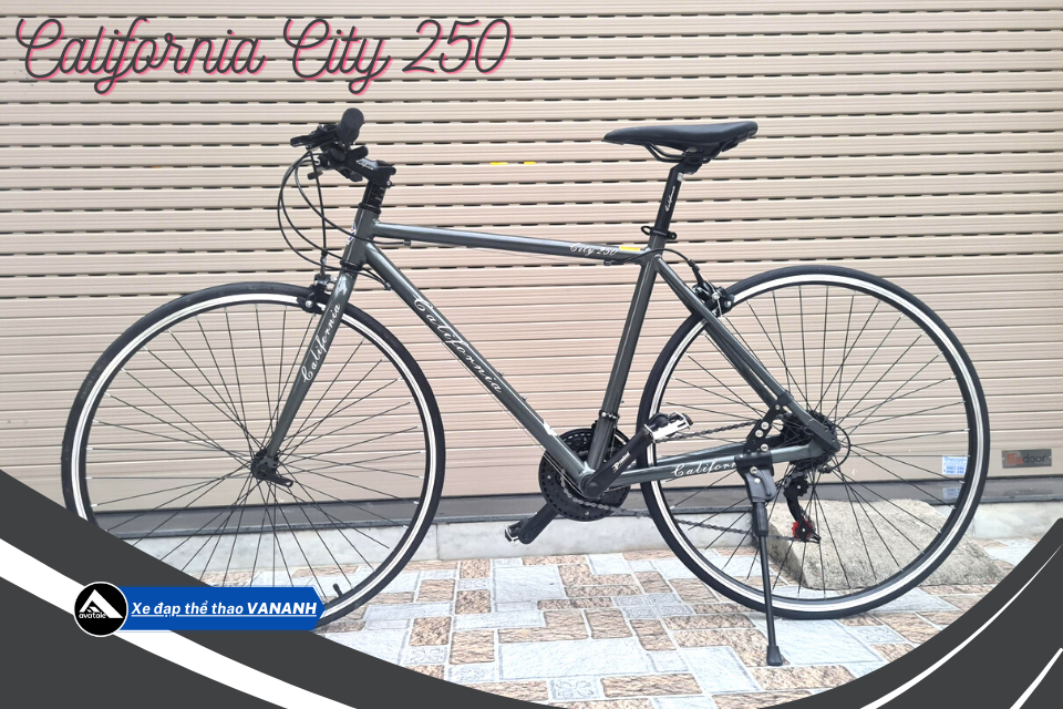 Xe Đạp Đường Trường California City 250 Màu Xám Xe Đạp Đường Trường California City 250 Màu Xám