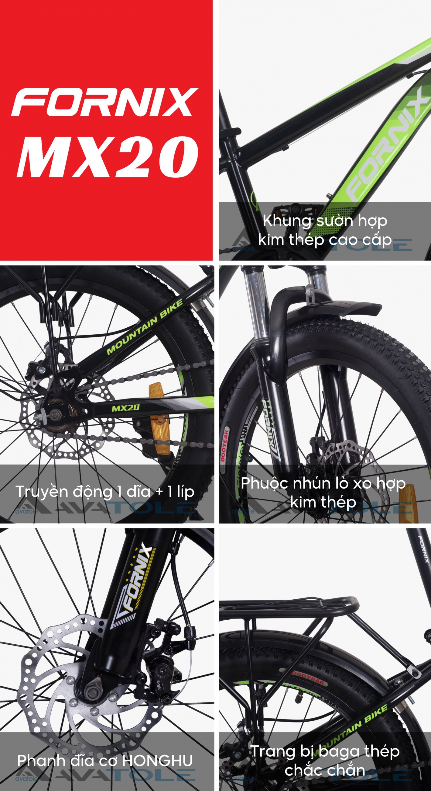 Xe đạp trẻ em 2024 Fornix Mx20