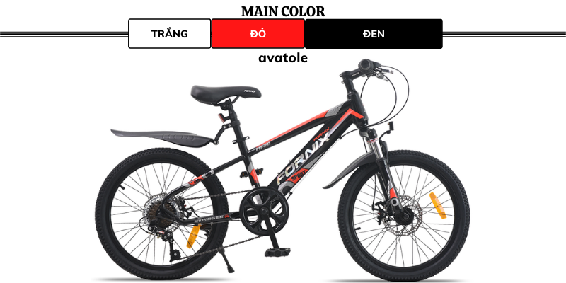 XE ĐẠP TRẺ EM FORNIX FB20 MÀU TRẮNG ĐỎ ĐEN XE ĐẠP TRẺ EM FORNIX FB20 MÀU TRẮNG ĐỎ ĐEN