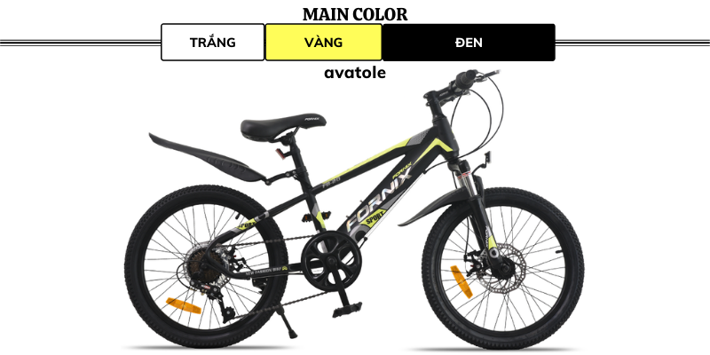 XE ĐẠP TRẺ EM FORNIX FB20 MÀU TRẮNG VÀNG ĐEN XE ĐẠP TRẺ EM FORNIX FB20 MÀU TRẮNG VÀNG ĐEN