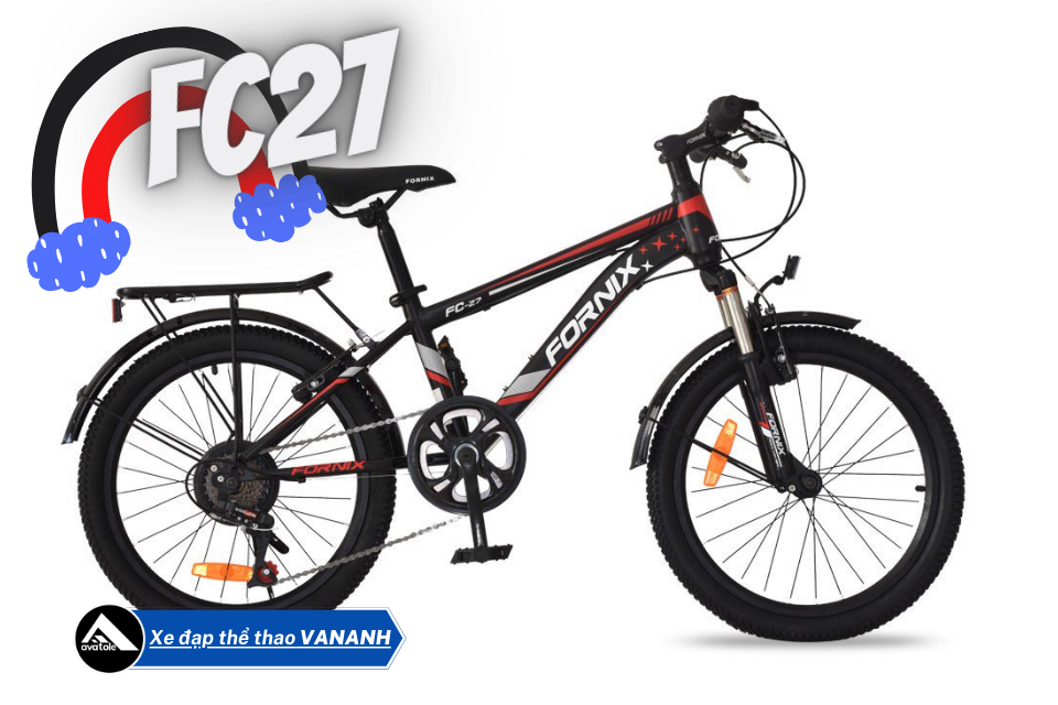XE ĐẠP TRẺ EM FORNIX FC27 MÀU ĐỎ ĐEN XE ĐẠP TRẺ EM FORNIX FC27 MÀU ĐỎ ĐEN