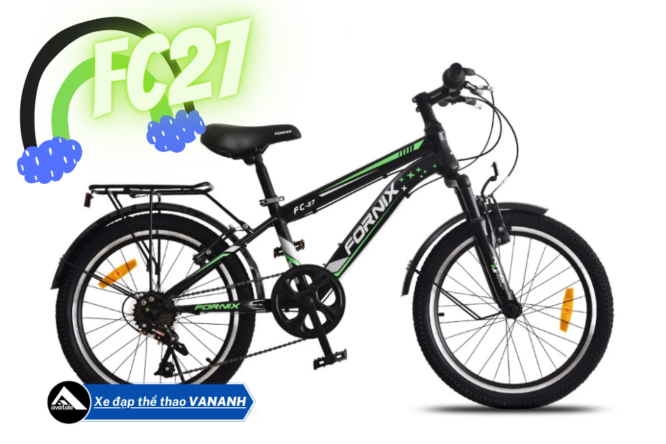 XE ĐẠP TRẺ EM FORNIX FC27 MÀU XANH LÁ ĐEN XE ĐẠP TRẺ EM FORNIX FC27 MÀU XANH LÁ ĐEN
