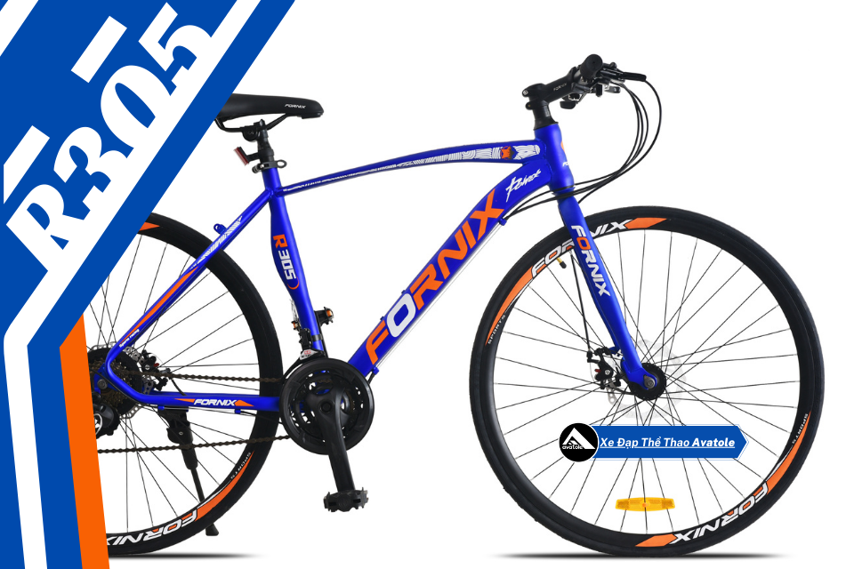 XE ĐẠP ĐƯỜNG TRƯỜNG FORNIX R305 MÀU CAM XANH DƯƠNG