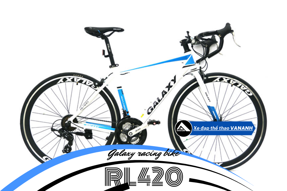 XE ĐẠP ĐUA GALAXY RL420 MÀU ĐEN XANH DƯƠNG TRẮNG XE ĐẠP ĐUA GALAXY RL420 MÀU ĐEN XANH DƯƠNG TRẮNG