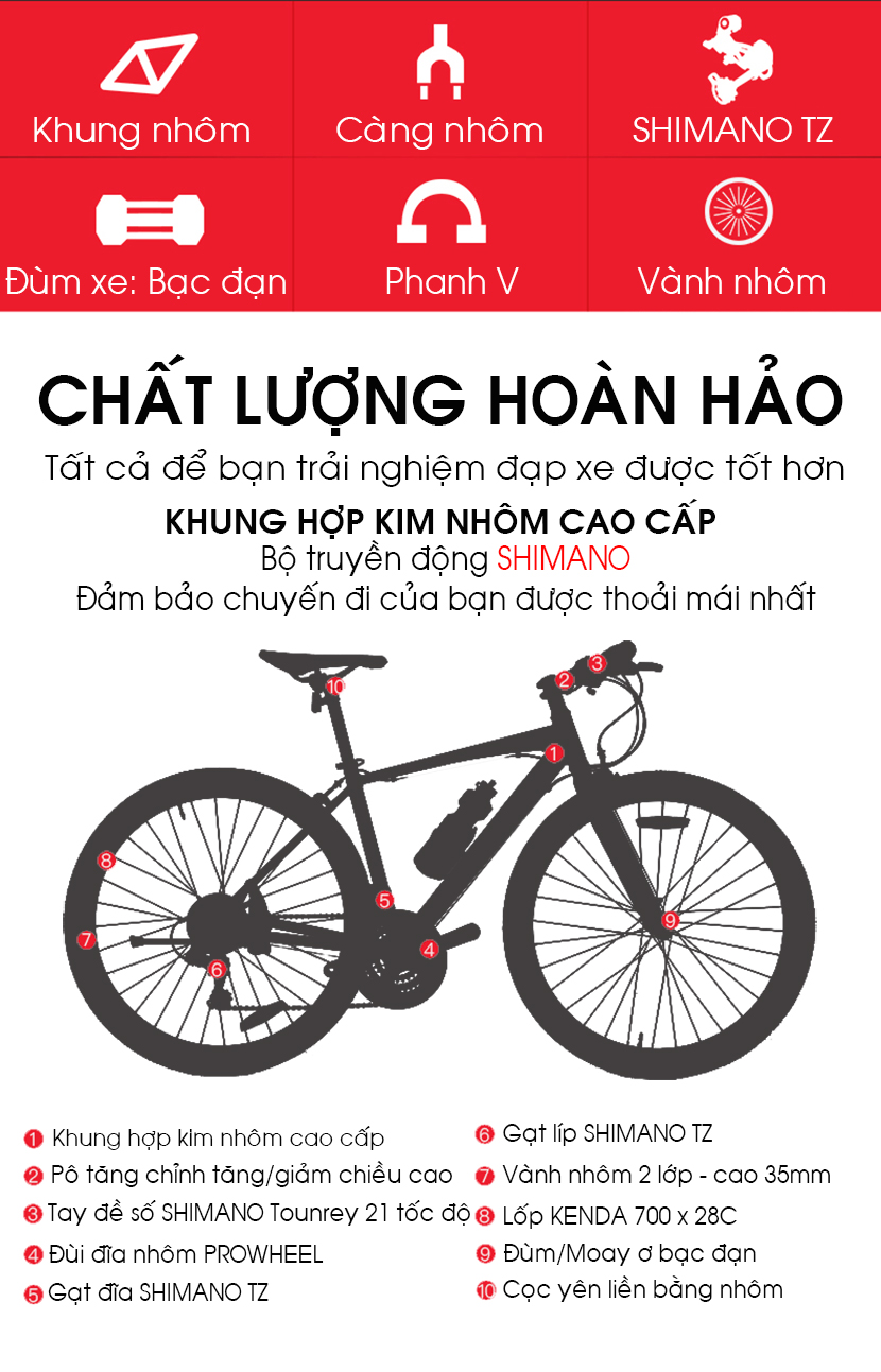 Mô tả xe đạp Life FCR22 Mô tả xe đạp Life FCR22