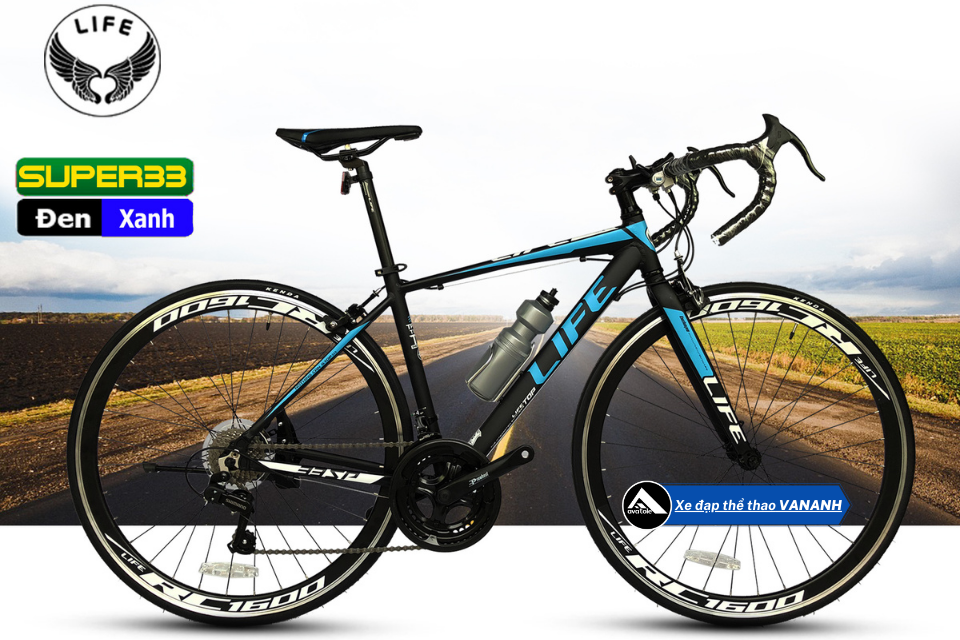 Xe Đạp Đua Life Super33 Màu Xanh Dương Đen Xe Đạp Đua Life Super33 Màu Xanh Dương Đen