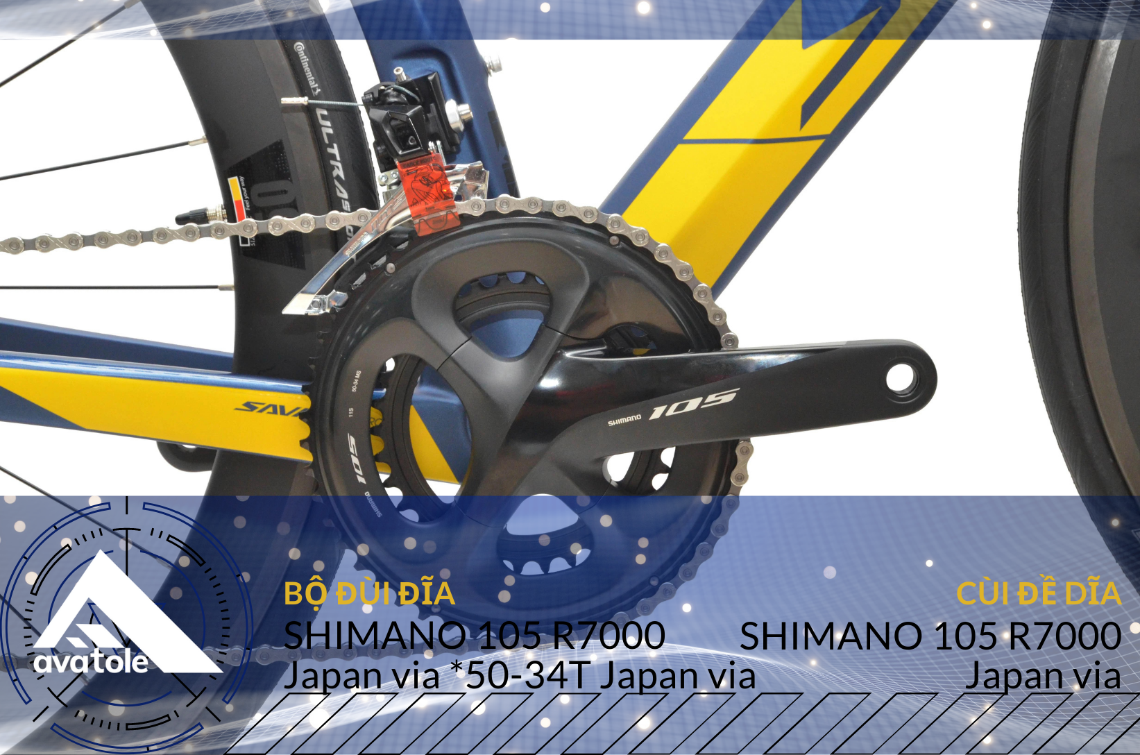 Chi tiết Xe đạp đua SAVA WARWIND8