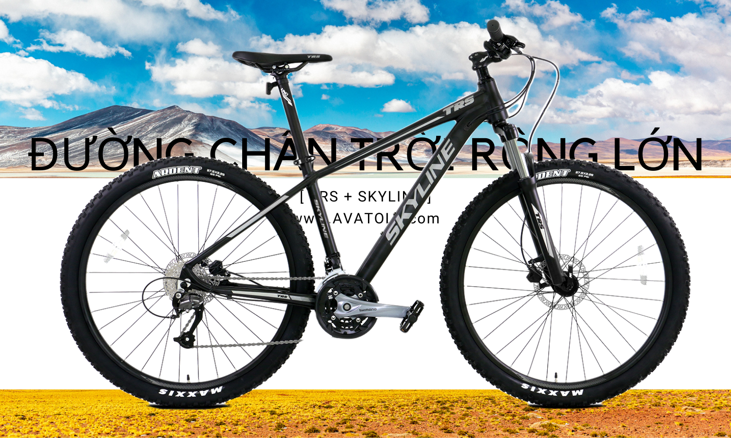 Xe đạp địa hình TRS Skyline màu xám đen Xe đạp địa hình TRS Skyline màu xám đen