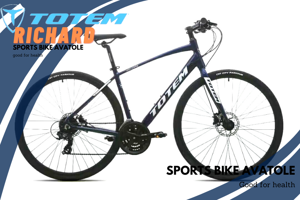 Xe đạp đường trường Totem Richard màu trắng xanh đen Xe đạp đường trường Totem Richard màu trắng xanh đen