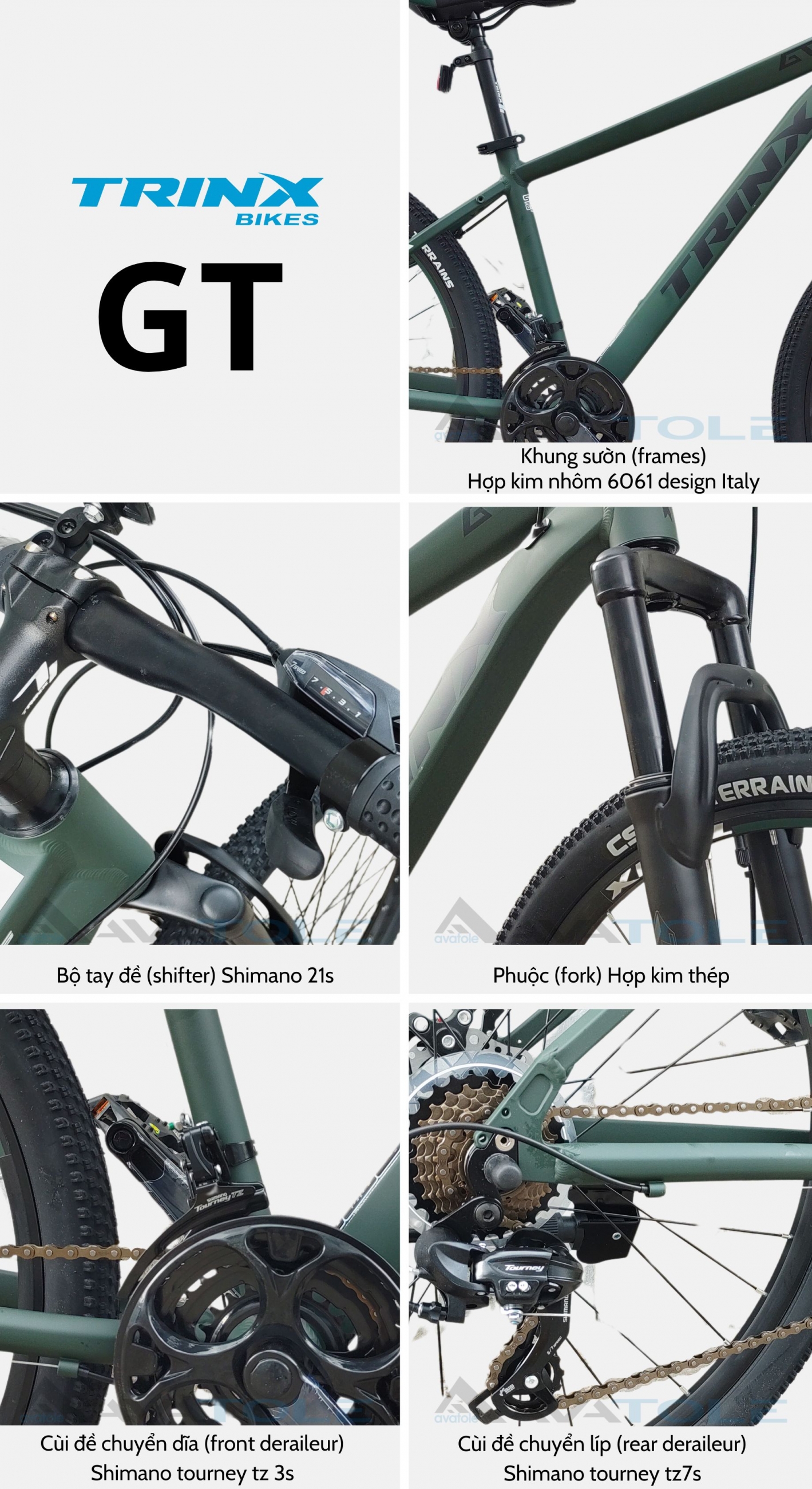 Chi tiết xe đạp TrinX GT Chi tiết xe đạp TrinX GT