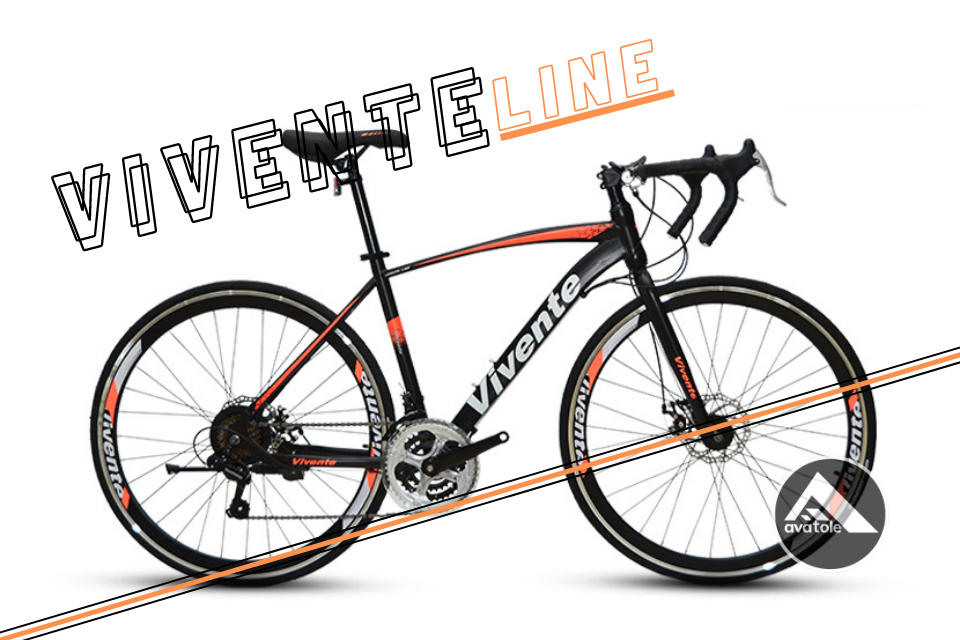 Xe Đạp Đua Vivente Line Màu Trắng Đỏ Đen