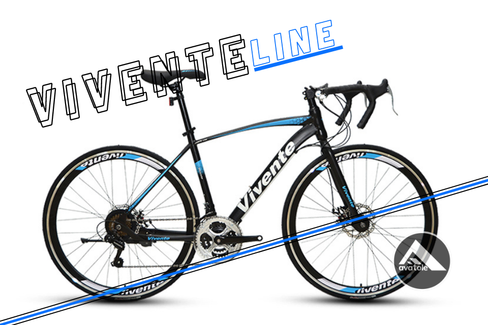 Xe Đạp Đua Vivente Line Màu Trắng Xanh Dương Đen