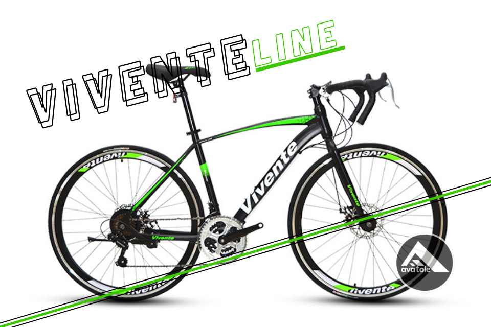 Xe Đạp Đua Vivente Line Màu Trắng Xanh Lá Đen