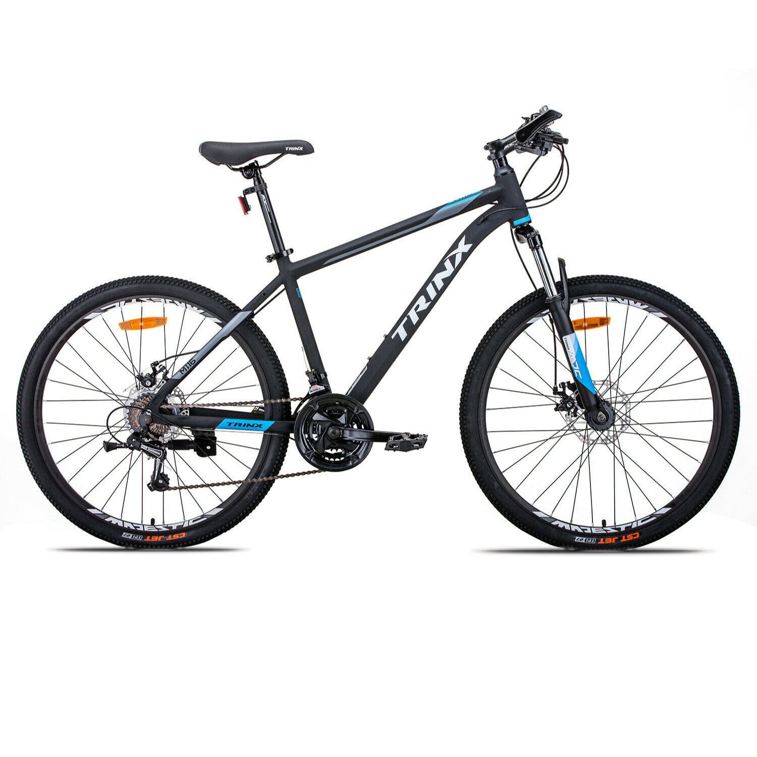 Xe đạp địa hình TrinX M116 | 2021 màu trắng xanh dương đen