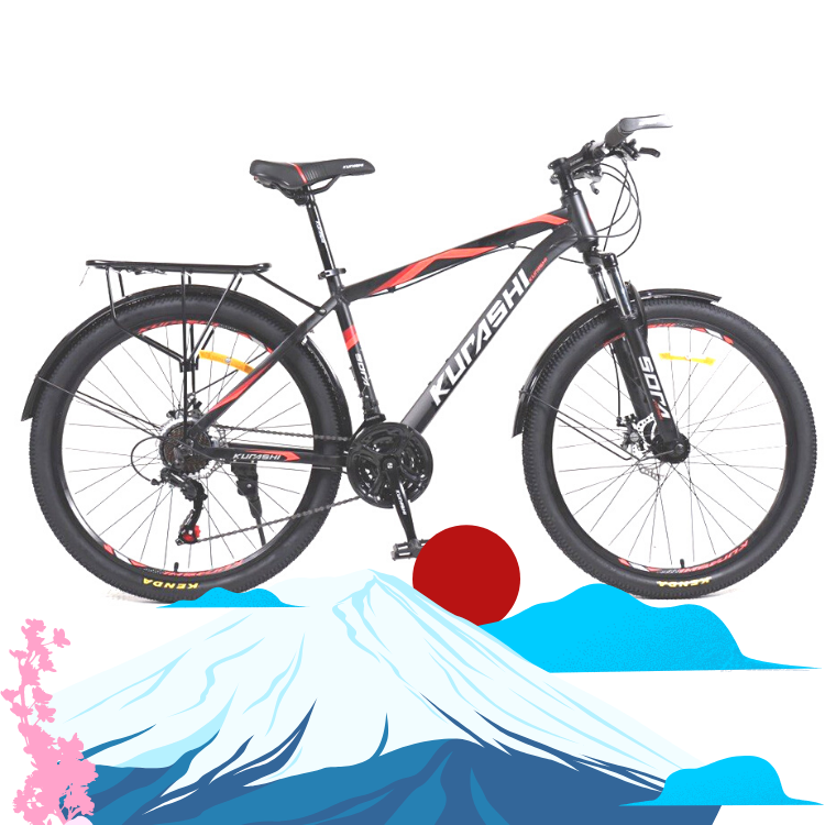 Xe đạp địa hình KURASHI SORA 26 in màu Trắng Đỏ Đen