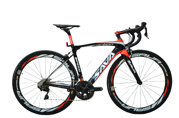 Xe đạp đua Sava Carbon Pro 6.0 màu trắng đỏ đen
