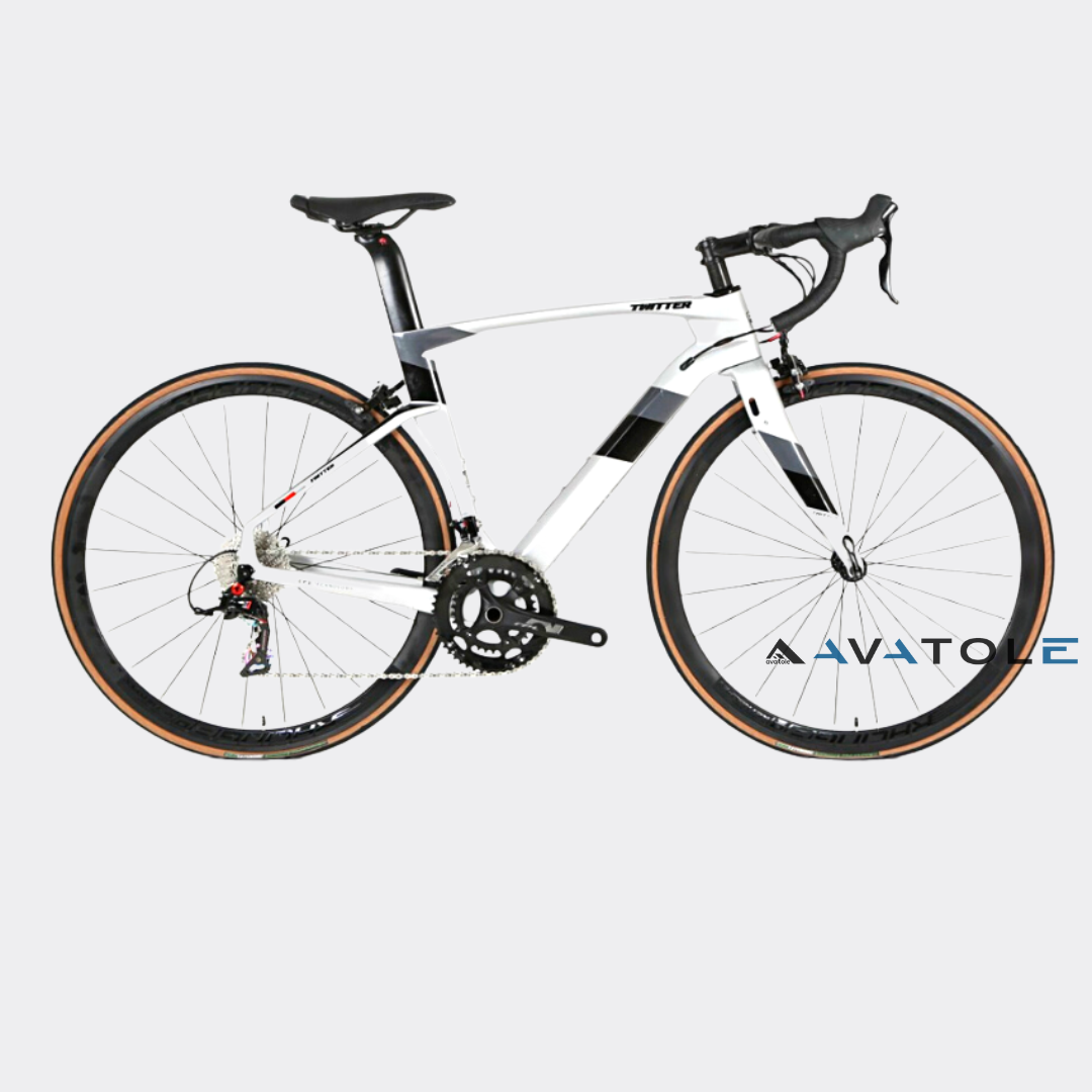 Xe đạp đua Twitter Cyclone Pro 2021 màu đen bạc