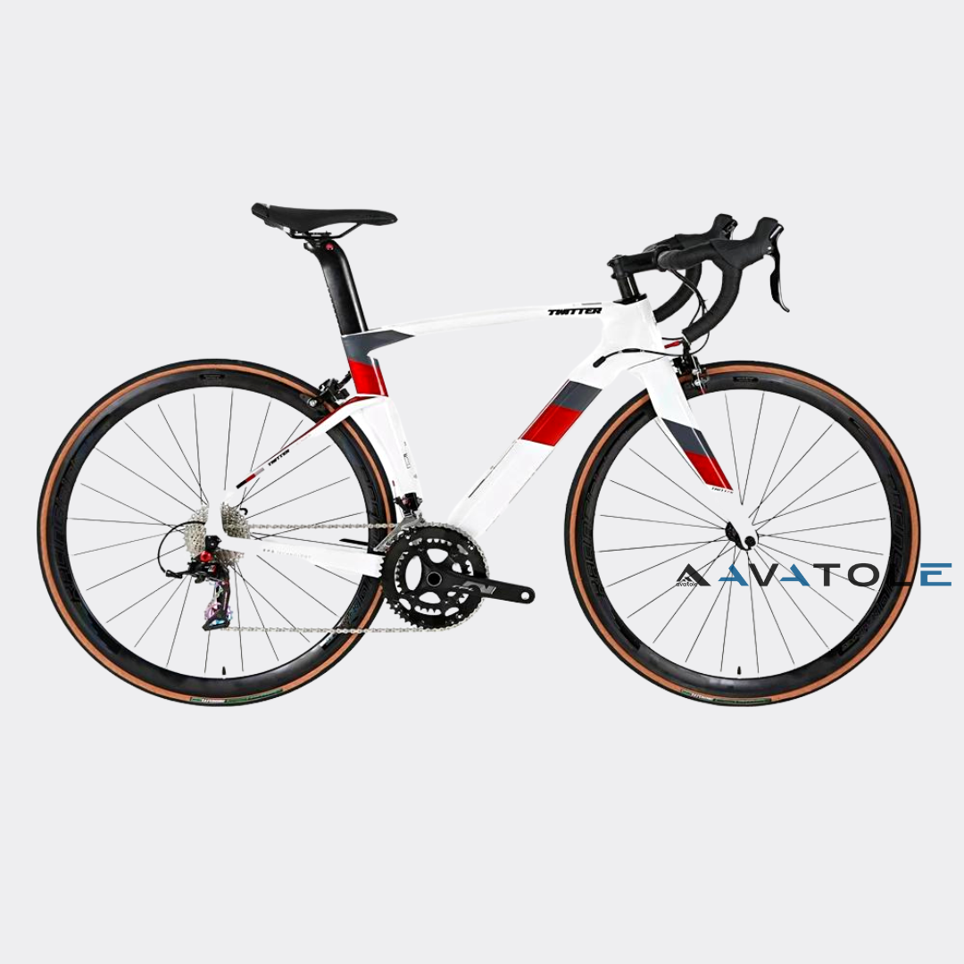 Xe đạp đua Twitter Cyclone Pro 2021 màu đỏ trắng