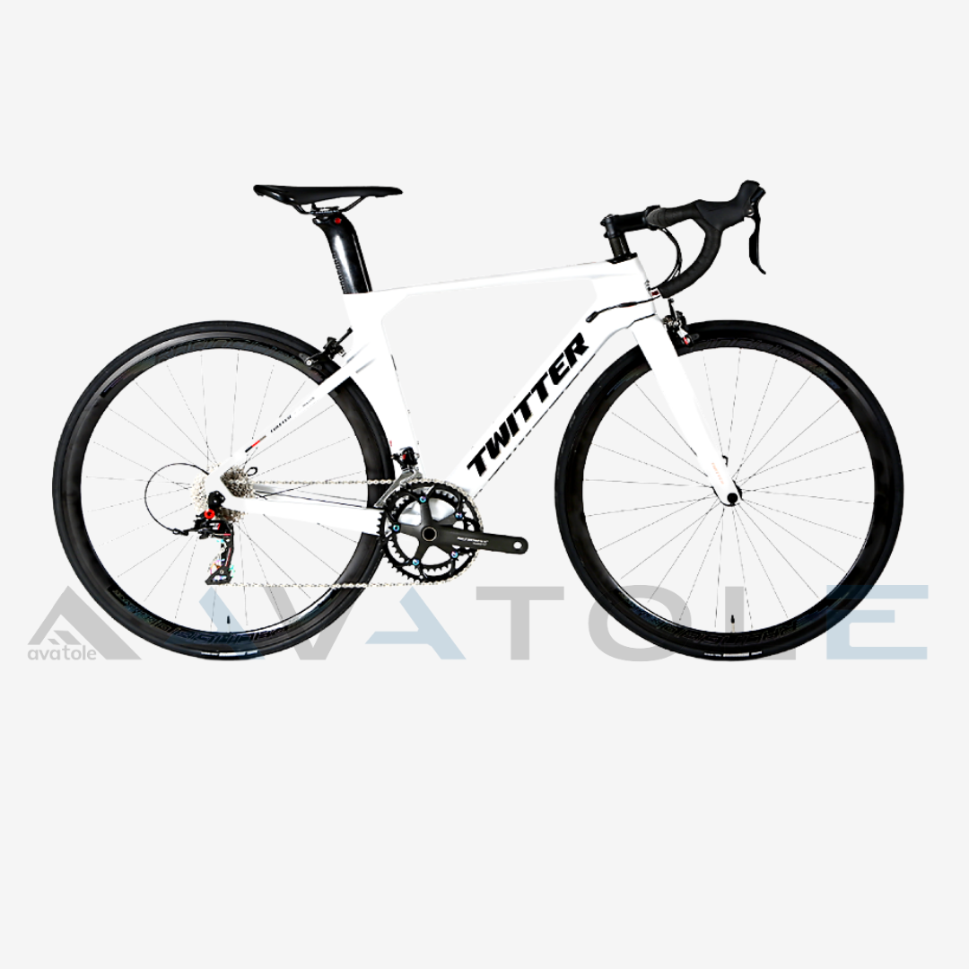 Xe đạp đua Twitter R10 Carbon Retrospec 22S màu đen trắng