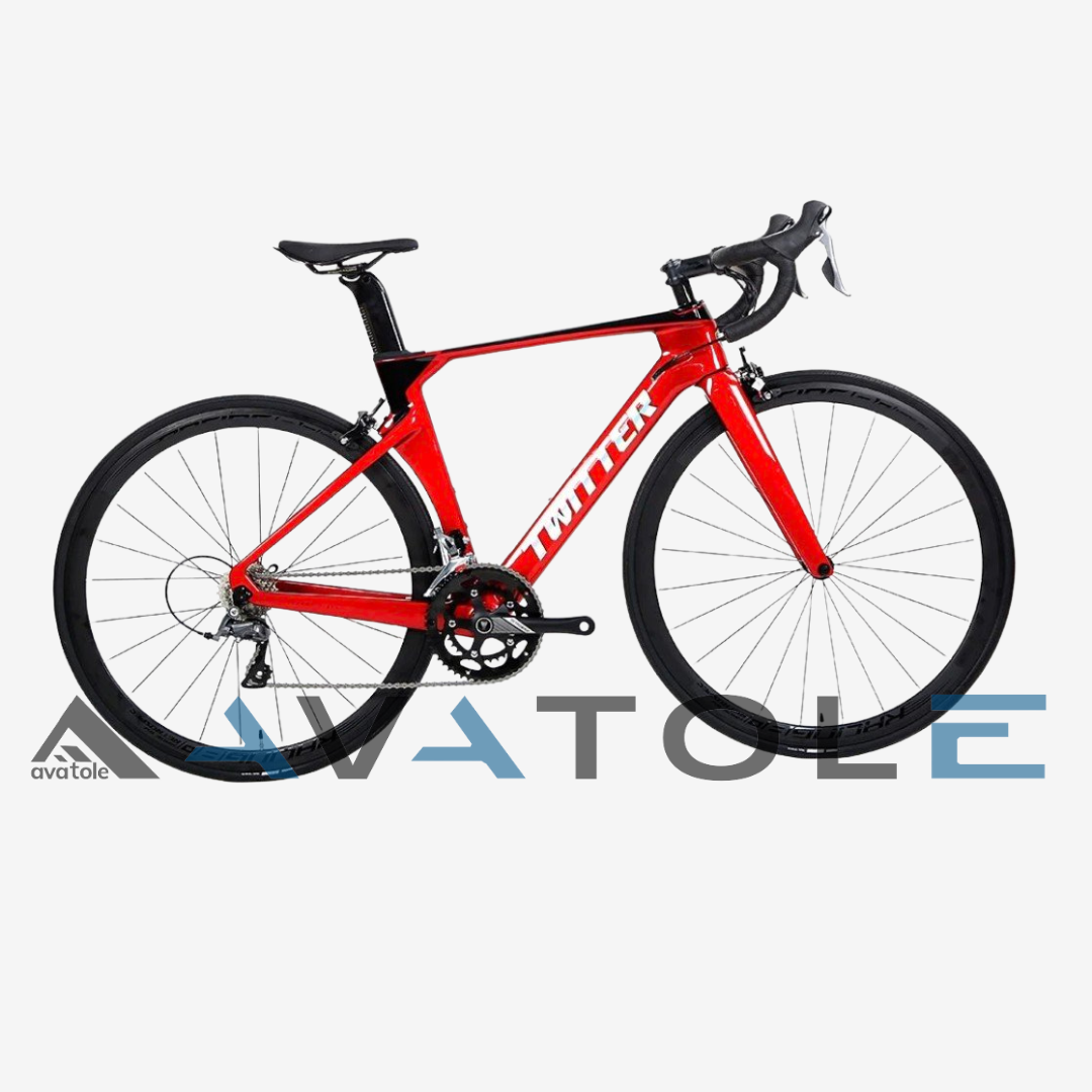 Xe đạp đua 2022 Twitter R5 Carbon Shimano Sora R3000 màu trắng đen đỏ